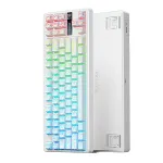 MCHOSE G87 Tri-mode Mechanical Keyboard with Knob 87 Keys Gasket Structure Hot Swappable RGB 10000mAh Battery Wired 80% Layout Customized Gaming Keyboards