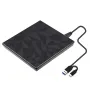 Mechzone ポータブル USB3.0 Type-C 光学ドライブ ブラック トレイタイプ 外付け DVD-RW 最大24倍速高速データ転送 Win XP Win 7 Win 8 Win 10 Mac用