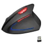 HXSJ T25 Tri-mod Tetikus Permainan Menegak Wayarles RGB 800/1600/2400DPI bluetooth/USB Tetikus Pemain Permainan Berwayar untuk Komputer Riba PC