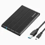 GODO GD25603 USB3.0 - 2.5インチ IDE SATA ハードドライブエンクロージャ アルミ合金 HDD SSD サポート 6TB モバイルハードドライブケース