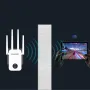 COMFAST 1200Mbps スマートスクリーン WiFi リピーター、外部アンテナ 4 本付き 2.4G/5.8GHz Wi-Fi エクステンダー アンプ、ホームルーターカバレッジ用
