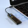 DM HD990 M.2 NVME SSD Enclosure USB3.2 Type-C Converter Adapter Enclosure Case Solid State 10Gbps Fast Speed Hard Disk Box Support 4TB Capacity