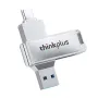 Lenovo Thinkplus MU233 Type-C и USB-флеш-накопитель 160 МБ/с USB3.2 высокоскоростной роторный флеш-накопитель 512 ГБ 256 ГБ 128 ГБ 64 ГБ 32 ГБ портативный накопитель U-диск для ПК компьютера ноутбука