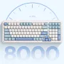Tastiera meccanica MCHOSE K99 Tri-Mode, tasti RGB PBT sostituibili a caldo, 8000 mAh, 98 tasti, struttura con guarnizione, tastiere da gioco cablate