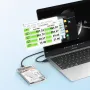 MAIWO K2510TF Transparent HDD Case 2.5inch SATA to USB Type-C 5Gbps 6TB External Hard Drive Enclosure for Laptop TV Phone Game Console