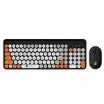 R8 Punk Style Wireless bluetooth Keyboard and Mouse Set with Slot-type Bracket 104-Keys Keyboards and 3-Keys Mouse Combo Ergonomics PC Laptop Computer