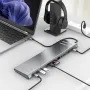 13 in 1 USB C Docking Station Network Hub with VGA PD 3.0 USB-C RJ45 10/100Mbps Laptop Stand for MacBook iPad Surface pro