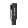 Lenovo Thinkplus MU254 พอร์ต USB3.0 และ Type-C คู่ แฟลชไดรฟ์ USB แบบหมุนได้ความเร็วสูงสำหรับโทรศัพท์ พีซี และแล็ปท็อป