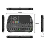 M9 BT&2.4G Мини беспроводная клавиатура с 7-цветной подсветкой Type-C Голосовая ИК обучающая воздушная мышь Пульт дистанционного управления Тачпад для Android TV Box PC