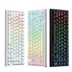 MCHOSE Jet 75 ホール効果磁気スイッチメカニカルキーボード 80キー RGB ガスケット構造 8Kポーリングレート 0.1ms 超低遅延有線カスタムゲーミングキーボード