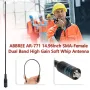 ABBREE AR-771 SMA-Female AR-771C SMA-Male Antenna Dual Band VHF/UHF High Gain Soft Whip Antenna For Baofeng UV-5R BF-888S UV10R UV-13 Pro Radio