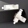 EAGET CF30 Tipe-C & Flash Drive USB 512GB 256GB 128GB Tipe-C+USB3.0 Flash Drive Mini Kecepatan Tinggi Memory Stick