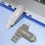 محرك أقراص فلاش لينوفو SS360 من النوع C وUSB 3.2 بسعة 256 جيجابايت/128 جيجابايت/64 جيجابايت/32 جيجابايت بسرعة 150 ميجابايت/ثانية وذاكرة معدنية عالية السرعة، محرك أقراص USB محمول، قابل للتوصيل والتشغيل