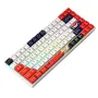 iBlancod K84 84 Tuş Üç Modlu Mekanik Oyun Klavyesi Sıcak Değiştirilebilir PBT Beş Kenarlı Süblimasyon KDA Profili Gateron Gümüş/Kırmızı Anahtar RGB 2.4G/BT/Type-C %75 Düzen Oyun Klavyesi