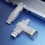 Lenovo SS380 Type-C ve USB3.2 Flash Sürücü 512GB/256GB/128GB/64GB Yüksek Hızlı USB Bellek U Disk Telefon Dizüstü Bilgisayar Tak ve Çalıştır
