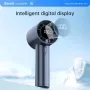 Tevorex Compact Rechargeable Cooling Fan with Type-C Fast Charging Five Adjustable Speeds LED Functional Display Lightweight Design