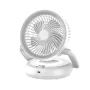 Foldable Wall-mounted Fan with Night Light 360° Rotational Airflow Desktop Electric Fan 5 Wind Speed Adjustable Air Circulation Fan for Dormitory Office