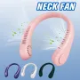 Mini Portable Bladeless Neck Fan 800mAh Rechargeable Air Cooler 3 Speeds Summer Sports Fans