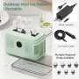 EXPED SMART Portable Mini Countertop Ice Maker Machine Quick 12 Solid Ice Cubes in 20 Mins Quiet & Compact for Home Office Camping Car Use