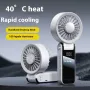 Mini USB Fan with Digital Display 100-Speed Portable Folding Cooling Fan High Speed Strong Wind Handheld Small Fan for Outdoor