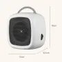 600W Smart Space Heater Dual Gear Compact Quiet Heating Threaded Wire EU/US Plug Portable Electric Heater for Home Office