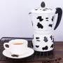150ml/300ml Aluminum Alloy Cow Printed Coffee Maker Moka Pot Espresso Mocha Latte Percolator Filter Cafetera