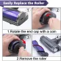 Direct Drive Cleaner Head forDyson V7 V8 V10 V11 V15 Vacuum Cleaner ABS Nylon Carbon Fiber Rotating Floor Brush