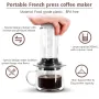 Outdoor Portable Hand-Press Coffee Maker Espresso Machine Portable French Press Coffee Maker Air Pressure Barista Tools with 100 Filter Paper