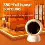 1200W Instant Heating Desktop Heater Electric Heater Portable Desktop Fan Heating Heater Mini Radiator Home Office Winter Heater
