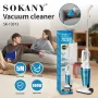 SOKANY 15000Pa Portable Handheld Vacuum Cleaner for Dust and Mite Removal 900W Corded Vacuum Cleaner For Vacuuming Pet Hair, Sofas, Floors