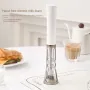 USB Rechargeable Electric Milk Frother Whisk With 3-Speed Dual Stirring Heads Ideal for Coffee, Milk Tea, and Egg Beating