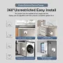 Briwellna P32 Tankless Water Heater 110V/220V On-Demand Hot Water Compact Size Smart Protection for Kitchen,Bathroom,Balcony