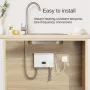 220V 3000W Instant Water Heater Bathroom Kitchen Wall Mounted Electric Hot Water FastHeater LCD Temperature Display with Remote Control