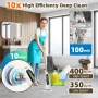 3600mAh Electric Cleaning Brush with 7 Interchangeable Drill Brush Heads Adjustable Handle and IPX7 Water Protection Electric Spin Scrubber for Household, Bathroom and Car