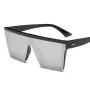 Oversized Sunglasses Women Big Frame Square Flat Top Rivet Gradient Lens Sun Glasses Female Men Vintage Mirror Shades UV400