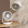 Desk Fan Air Circulator Quiet Operating Fan, Wall Ceiling Fan Battery Operated Fan with USB, Portable Fan Rechargeable Fan for Office & Living Room & Outdoor
