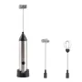 Stainless Steel Electric Egg Beater Household Small Milk Beater Automatic Milk Whisk Coffee Stirring Stick Milk Frother 3 Speed Adjustable