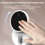USB Smart Wall Mounted Toothbrush Sterilizer Punch-Free Single Toothbrush Dryer UV Sterilization with LED HD Display Automatic Induction Opening Closing