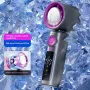 High-Speed Handheld Cooling Fan 1-199 Adjustable Gear Violent Turbo Fan Digital Display Screen Desktop 4000mAh Portable Small Fan