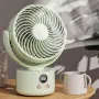 Tevorex Compact USB Rechargeable Desk Fan Quiet Large Battery Display Rotating Cooling Airflow for Home Office Outdoor