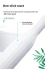 Electric Toilet Brush IPX7 Waterproof TPR Material No Stains No Dead Corner Cleaning Large Battery Capacity Wall-mountable for Washroom Clean