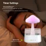 450ML Household Humidifier Large Fog Capacity Household Bedroom Lamp Raindrop Wood Grain Essential Oil Aromatherapy Machine