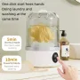 Mini Cordless Washing Machine Travel Underwear Small Sock Washing Machine with LCD Digital Display Draining Portable Laundry Bucket