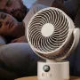 Tevorex Compact USB Rechargeable Desk Fan Quiet Large Battery Display Rotating Cooling Airflow for Home Office Outdoor