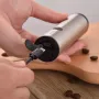 Stainless Steel Electric Egg Beater Household Small Milk Beater Automatic Milk Whisk Coffee Stirring Stick Milk Frother 3 Speed Adjustable