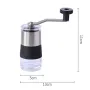 304 Stainless Steel Portable Manual Coffee Grinder Adjustable Coarseness and Fineness Hand-Crank Grinding Beans Machine