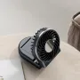 3 In 1 Handheld Cooling Fan 3 Speed Mini Folding Neck Hanging Fan Multifunctional 180° Adjustable Airflow Outdoor Fan USB Fan