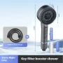Bathroom Booster Shower Head Bath Filter Shower Head Airin Booster Hand Shower Set With Brush Four Functions And Spray Gun