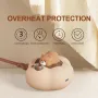 2 In 1 Pocket Hand Warmer Cute Animal Shape Silicone Heated Hand Warmers USB Rechargeable Hand Warmers with 2 Heat Modes