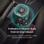 Portable Air Purifier LED Digital Display Wireless Odor Removal Negative Ion Generator for Car and Home